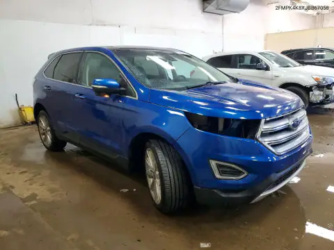 2FMPK4K8XJBB67058 — 2018 Ford EDGE, photo 4 from Copart, Front end