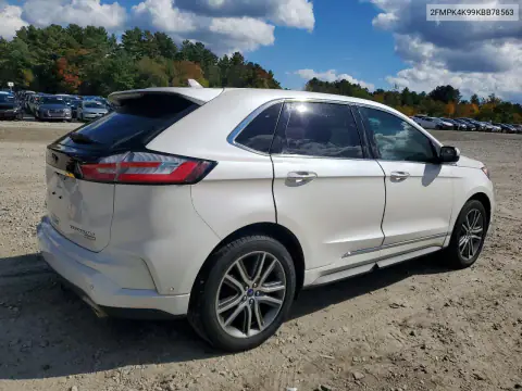 2FMPK4K99KBB78563 — 2019 Ford EDGE, photo 3 from Copart, Side