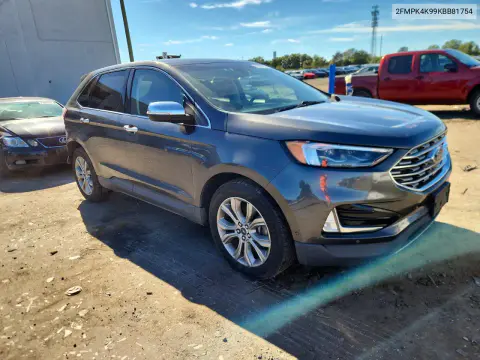 2019 Ford Edge Titanium VIN 2FMPK4K99KBB81754 фото 4
