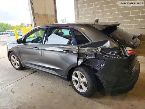 2FMPK4G98KBC51155 — 2019 Ford EDGE, фото 2 с аукциона Copart 27.10.2026, повреждения снизу