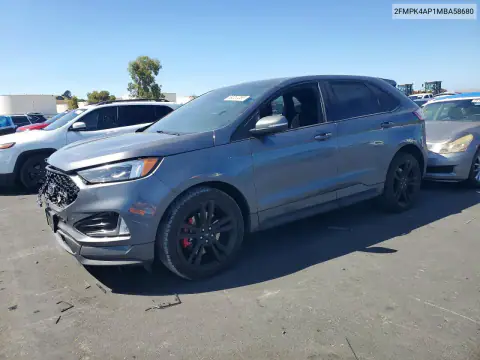 2FMPK4AP1MBA58680 — 2021 Ford EDGE, Parte delantera (Front End), fotos antes de reparar