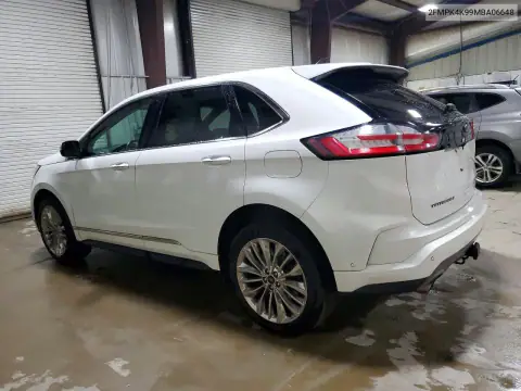 2FMPK4K99MBA06648 — 2021 Ford EDGE, foto 2 de Copart, Desgaste normal