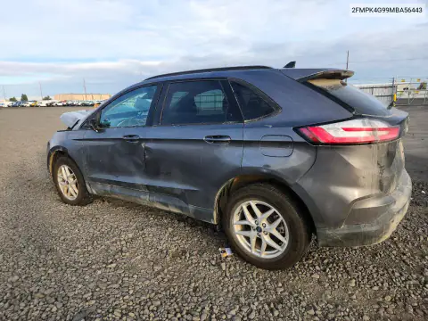 2FMPK4G99MBA56443 — 2021 Ford EDGE, foto 2 de Copart, Parte delantera