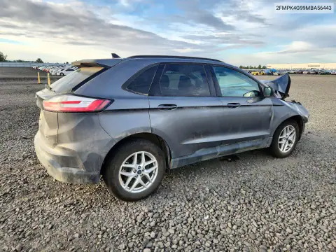 2FMPK4G99MBA56443 — 2021 Ford EDGE, foto 3 de Copart, Parte delantera