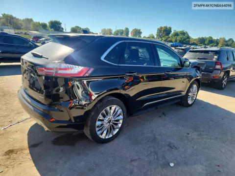 2FMPK4K92NBA64098 — 2022 Ford EDGE, фото 3 с аукциона Copart, Передняя часть