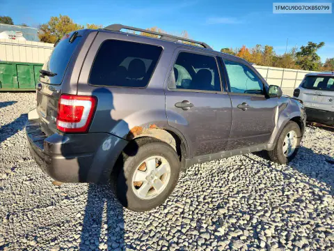 2012 Ford Escape Xlt VIN 1FMCU9DG7CKB50799 фото 3