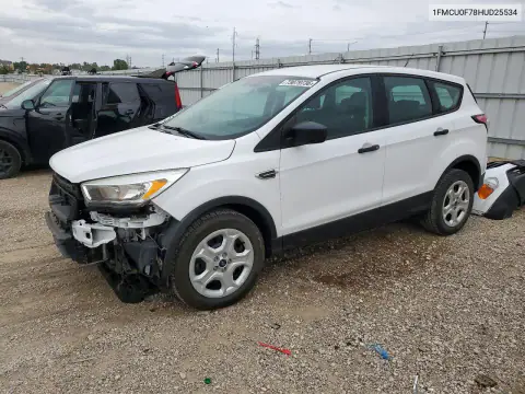 1FMCU0F78HUD25534 — 2017 Ford Escape, Parte delantera, fotos antes de reparar