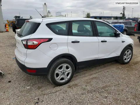 1FMCU0F78HUD25534 — 2017 Ford Escape, foto 3 de Copart, Parte delantera