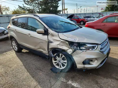 1FMCU9GD9JUD36072 — 2018 Ford Escape, фото 4 з Copart, Передня частина