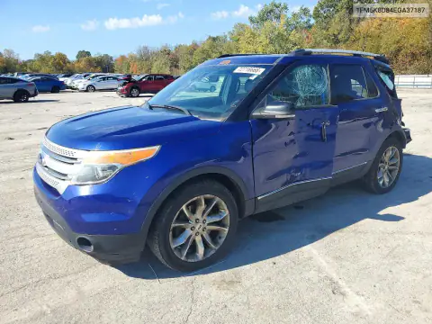 1FM5K8D84EGA37187 — 2014 Ford Explorer, Front end, before-repair photos
