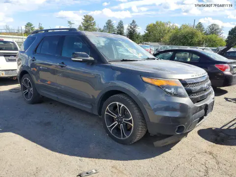 2015 Ford Explorer Sport VIN 1FM5K8GT7FGA81119 фото 4