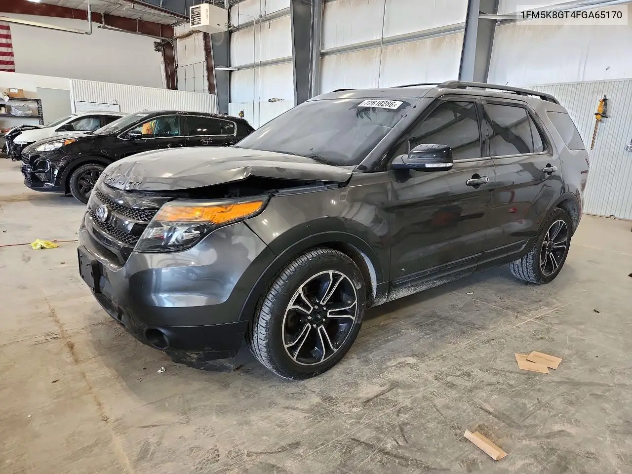 1FM5K8GT4FGA65170 Ford Explorer 2015 — повреждение Передняя часть, фото до ремонта