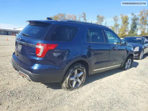 1FM5K8D80GGC23196 — 2016 Ford Explorer, photo 3 from Copart 26.10.2026, Front end