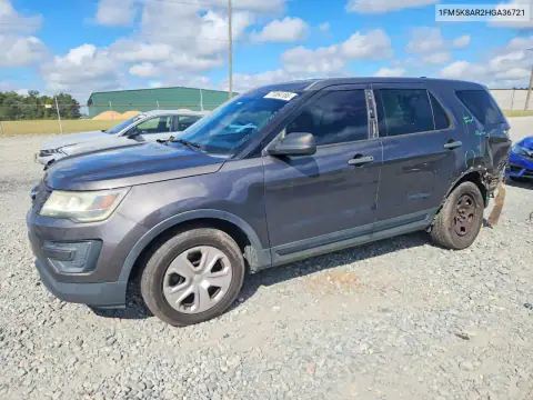 1FM5K8AR2HGA36721 Ford Explorer 2017 — daño Parte trasera, foto antes de reparar