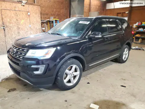 1FM5K8D84HGD80084 — 2017 Ford Explorer, Передняя часть, фото до ремонта