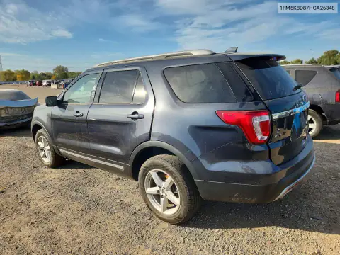 1FM5K8D87HGA26348 — 2017 Ford Explorer, фото 2 с аукциона Copart, БОКОВАЯ ЧАСТЬ