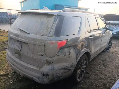 1FM5K8D8XHGE17753 — 2017 Ford Explorer, zdjęcie 3 z Copart, Przód