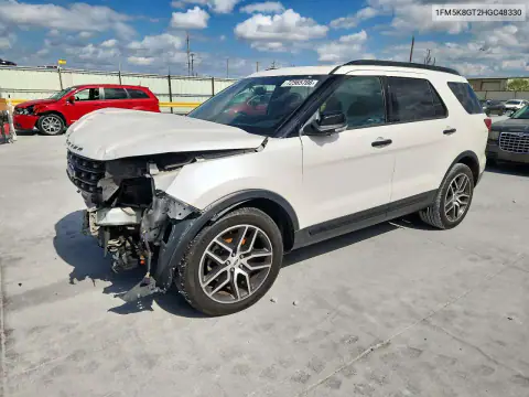 1FM5K8GT2HGC48330 — 2017 Ford Explorer, Przód, zdjęć przed naprawą