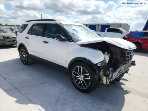 1FM5K8GT2HGC48330 — 2017 Ford Explorer, фото 4 с аукциона Copart, ПЕРЕДНЯЯ ЧАСТЬ