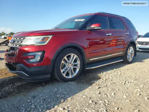 1FM5K7F88HGA42517 — 2017 Ford Explorer, Przód, zdjęć przed naprawą