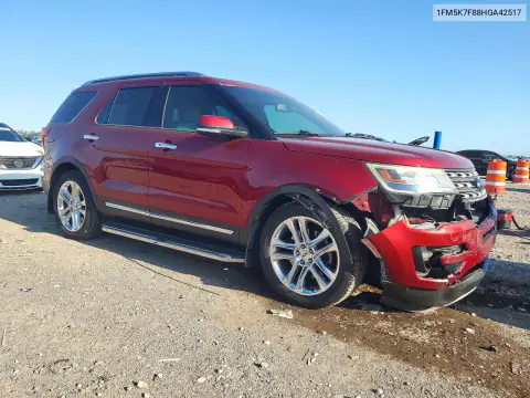 1FM5K7F88HGA42517 — 2017 Ford Explorer, zdjęcie 4 z Copart 26.10.2026, Przód