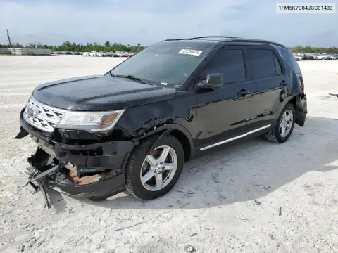 1FM5K7D84JGC31433 — 2018 Ford Explorer, Задня частина, фото до ремонту