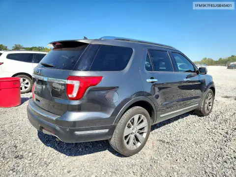 1FM5K7F83JGB45401 — 2018 Ford Explorer, photo 3 from Copart, Front end