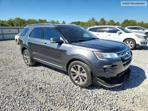 1FM5K7F83JGB45401 — 2018 Ford Explorer, photo 4 from Copart, Front end