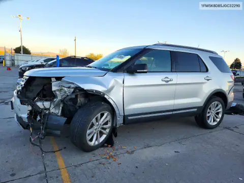 1FM5K8D85JGC32290 — 2018 Ford Explorer, Parte delantera, fotos antes de reparar