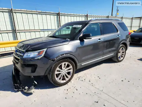 1FM5K7F85JGA95813 — 2018 Ford Explorer, Передня частина, фото до ремонту