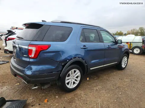 1FM5K8DH8JGA52818 — 2018 Ford Explorer, foto 3 de Copart, Parte trasera
