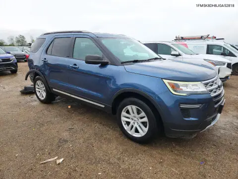 1FM5K8DH8JGA52818 — 2018 Ford Explorer, foto 4 de Copart, Parte trasera