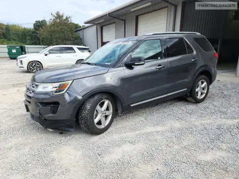 1FM5K7D82JGA62870 — 2018 Ford Explorer, Передня частина, фото до ремонту