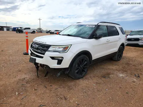 1FM5K8D8XJGC41440 — 2018 Ford Explorer, Przód, zdjęć przed naprawą