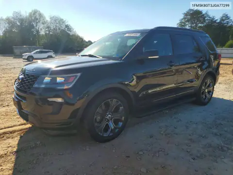 1FM5K8GT3JGA77299 — 2018 Ford Explorer, Rear end, before-repair photos
