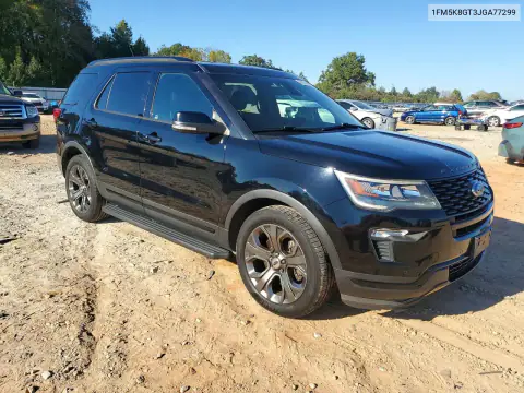 1FM5K8GT3JGA77299 — 2018 Ford Explorer, zdjęcie 4 z Copart, Tył