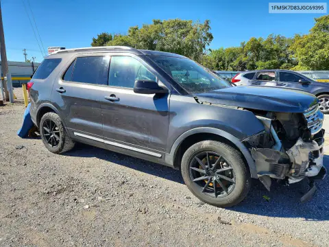 1FM5K7D83JGC69395 — 2018 Ford Explorer, zdjęcie 4 z Copart, Przód