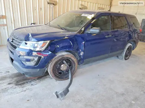 1FM5K8AR4KGA79111 — 2019 Ford Explorer, Front end, before-repair photos