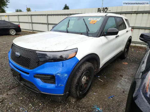 1FM5K8AW9MNA05719 — 2021 Ford Explorer, Передняя часть, фото до ремонта