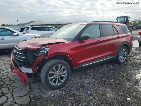 1FMSK7DH2MGC04609 — 2021 Ford Explorer, Parte delantera, fotos antes de reparar