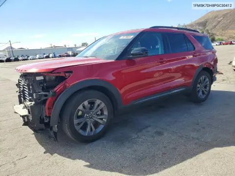 1FMSK7DH8PGC30412 Ford Explorer 2023 — დაზიანება წინა ნაწილი, ფოტო შეკეთებამდე