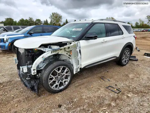 1FMWK8HC5SGC62863 — 2025 Ford Explorer, Parte delantera, fotos antes de reparar