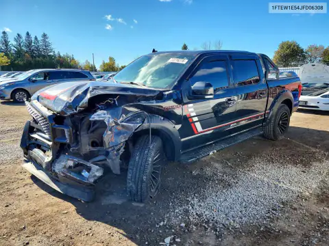 1FTEW1E54JFD06308 — 2018 Ford F-150, წინა ნაწილი, ფოტოები შეკეთებამდე