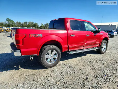 1FTEW1E53LKF51188 — 2020 Ford F-150, photo 3 from Copart, Side
