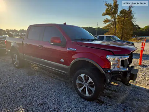 1FTEW1E40LFC29494 — 2020 Ford F-150, zdjęcie 4 z Copart, Przód