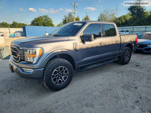 1FTEW1C55MFC40097 — 2021 Ford F-150, Lateral, fotos antes de reparar