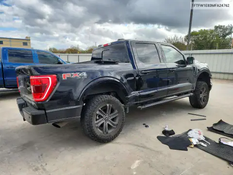 1FTFW1E83MFA24762 — 2021 Ford F-150, zdjęcie 3 z Copart, Przód