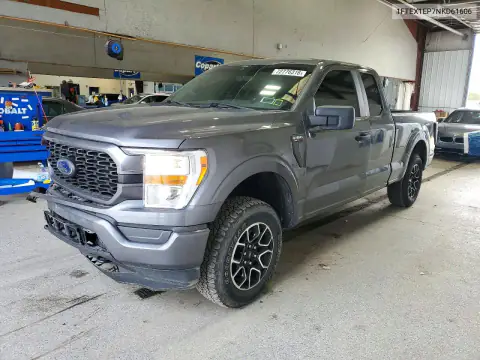 1FTEX1EP7NKD61606 — 2022 Ford F-150, Front end, before-repair photos