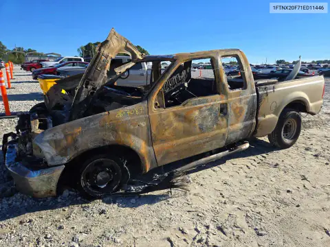 1FTNX20F71ED11446 — 2001 Ford F250, Pożar, zdjęć przed naprawą