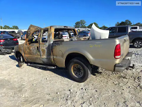 1FTNX20F71ED11446 — 2001 Ford F250, photo 2 from Copart 26.10.2026, Fire